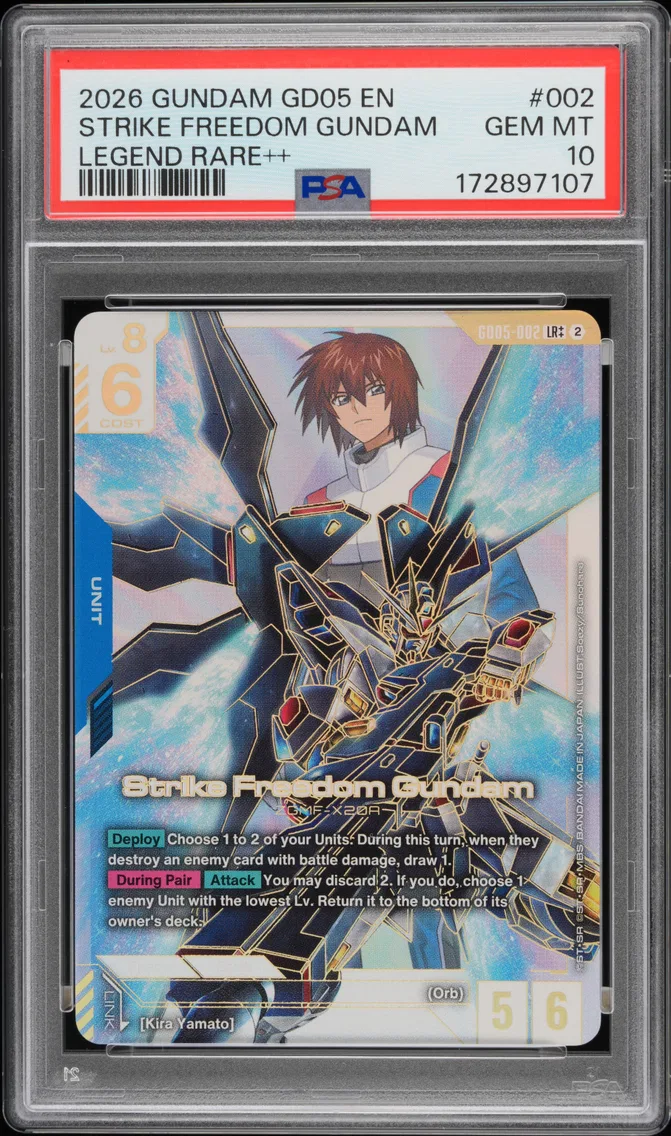 2026 #002 Strike Freedom Gundam PSA 10 Gundam GD05-Freedom Ascension