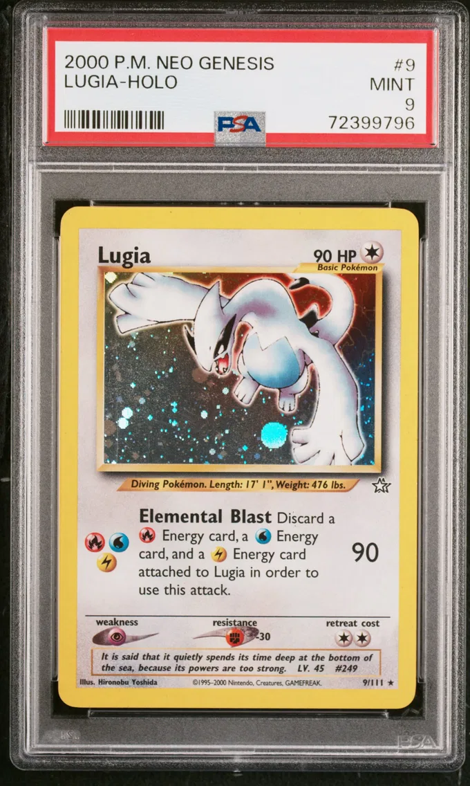 2000 #9 Lugia-Holo PSA 9 Neo Genesis