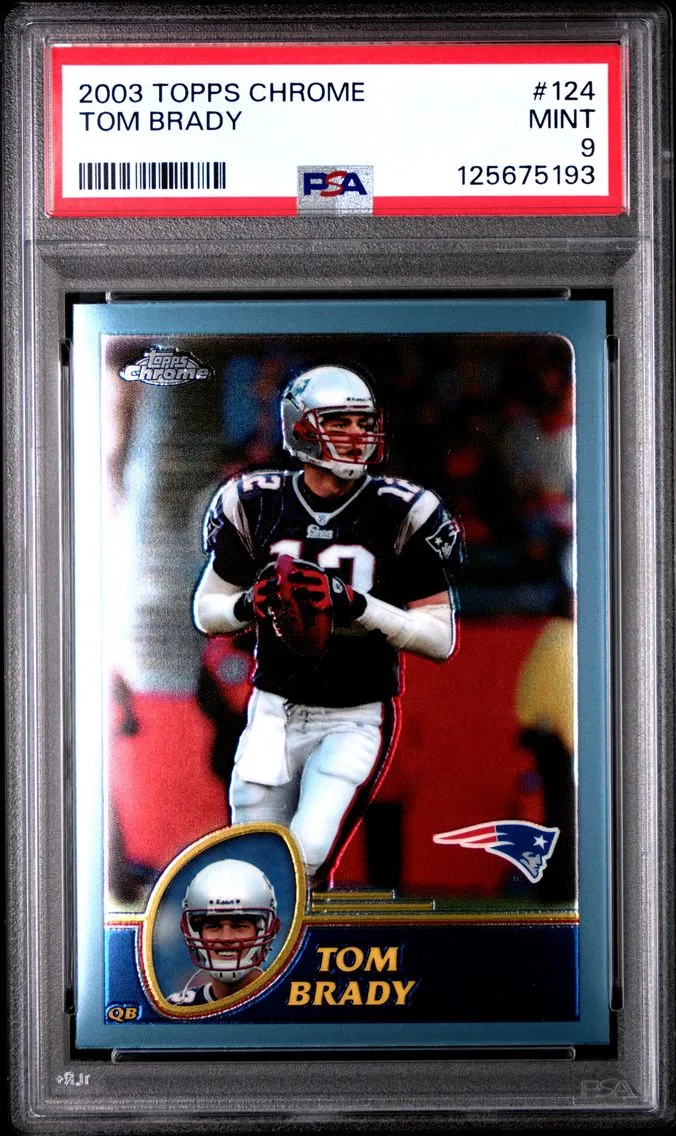 2003 #124 Tom Brady PSA 9 Topps Chrome