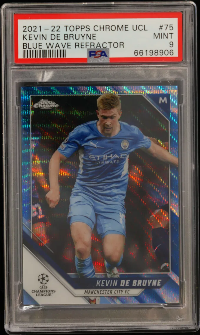 2021 #75 Kevin de Bruyne PSA 9 Topps Chrome UEFA Champions League