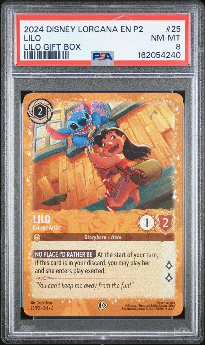 2024 #25 Lilo - Escape Artist PSA 8 Disney Lorcana EN P2-Promo