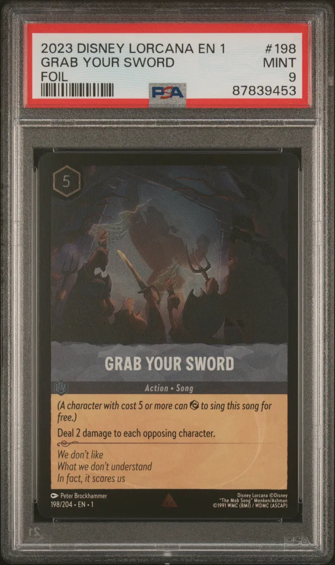 2023 #198 Grab Your Sword PSA 9 Disney Lorcana EN 1-the First Chapter