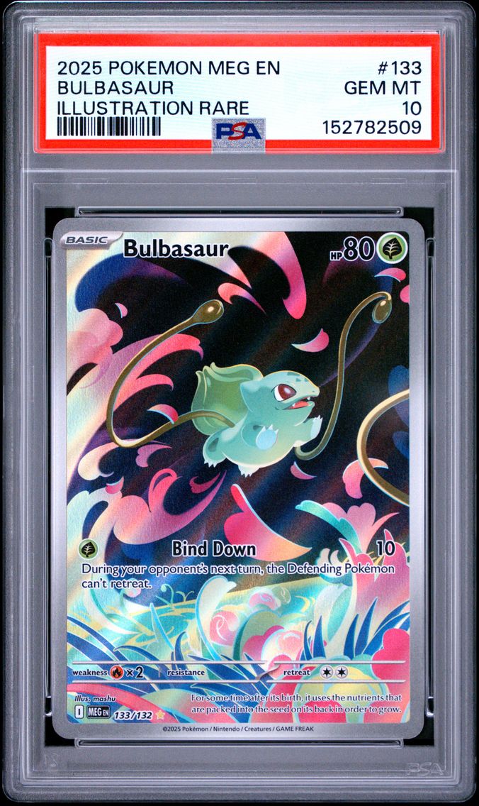 2025 #133 Bulbasaur PSA 10 Meg EN-Mega Evolution