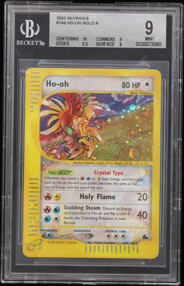 2003 #149 Ho-Oh HOLO R BGS 9 -e Skyridge