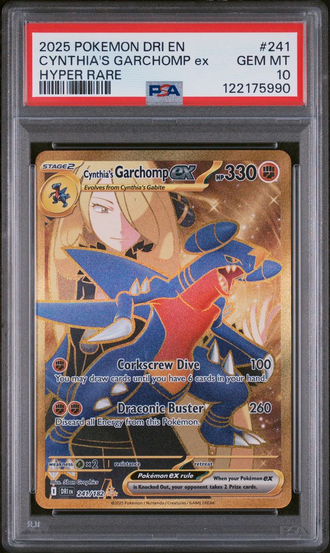 2025 #241 Cynthia's Garchomp EX PSA 10 Dri EN-Destined Rivals Pokemon