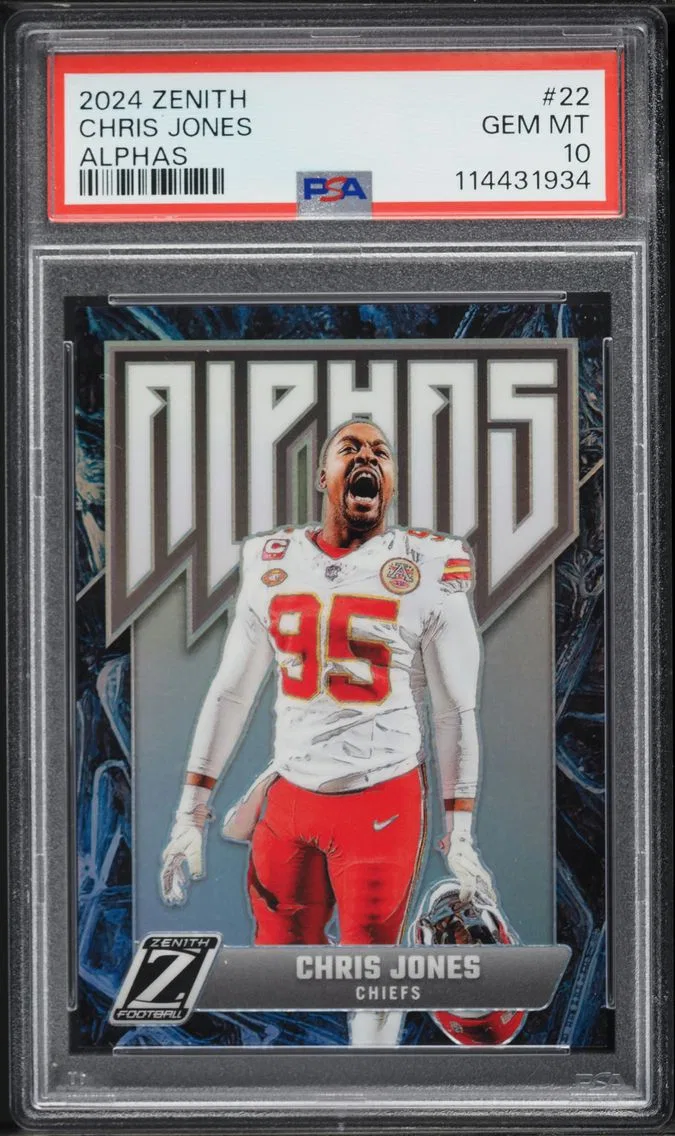 2024 #22 Chris Jones PSA 10 Panini Zenith Alphas