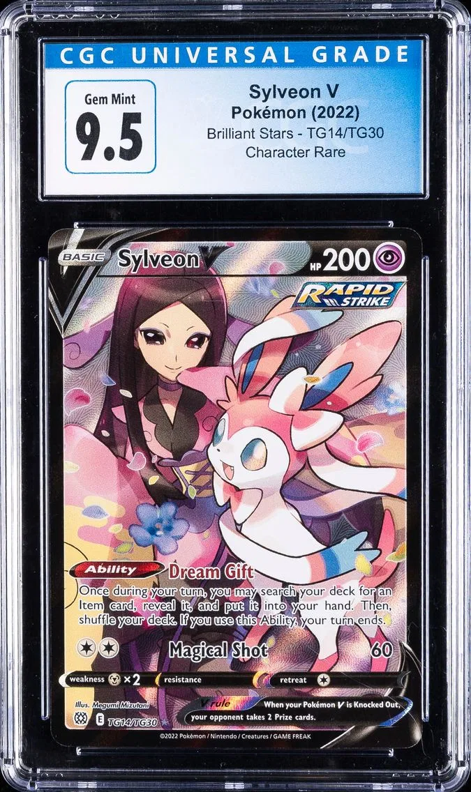 2022 #TG14 Full Art/Sylveon V CGC 10 Sword & Shield Brilliant Stars Pokemon