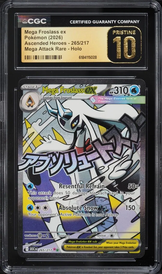 2026 #265 Mega Froslass EX CGC 10 Pokemon Mega Evolution Ascended Heroes MA