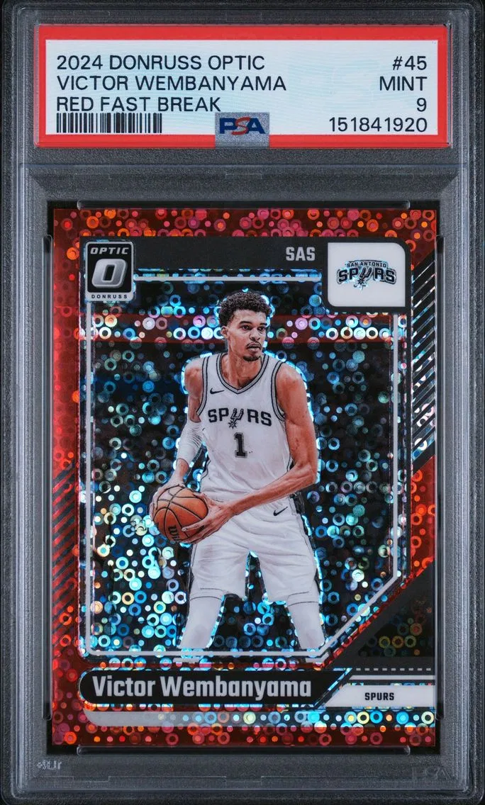 2024 #45 VICTOR WEMBANYAMA PSA 9 Panini Donruss Optic