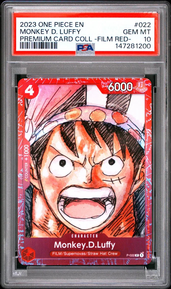 2023 #022 Monkey D. Luffy PSA 10 One Piece Premium Card Collection -One Piece Film Red-