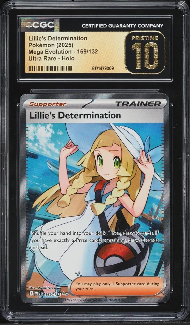 2025 Mega Evolution - MEG EN - English Pokemon Mega Evolution Full Art Lillie's Determination #169/132 CGC 10