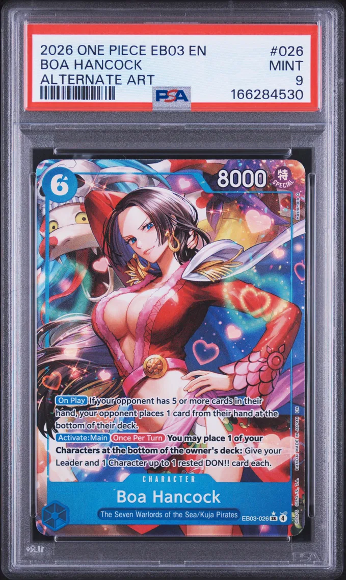 2026 #026 Boa Hancock PSA 9 One Piece EB03-Extra Booster -One Piece Heroines Edition-