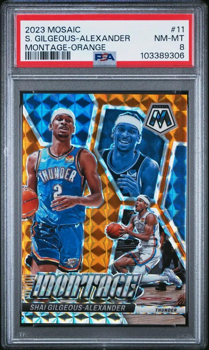 2023 #11 Shai Gilgeous-Alexander PSA 8 Panini Mosaic Montage