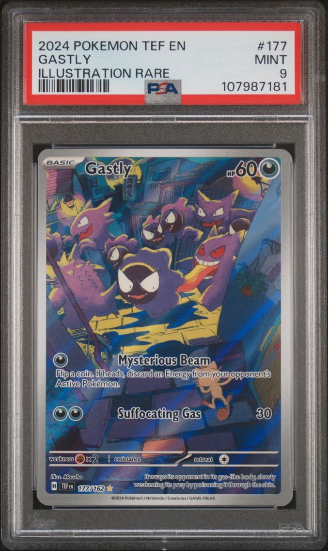 2024 #177 Gastly PSA 9 Tef EN-Temporal Forces Pokemon