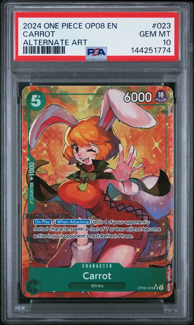 2024 #023 Carrot PSA 10 One Piece OP08-Two Legends