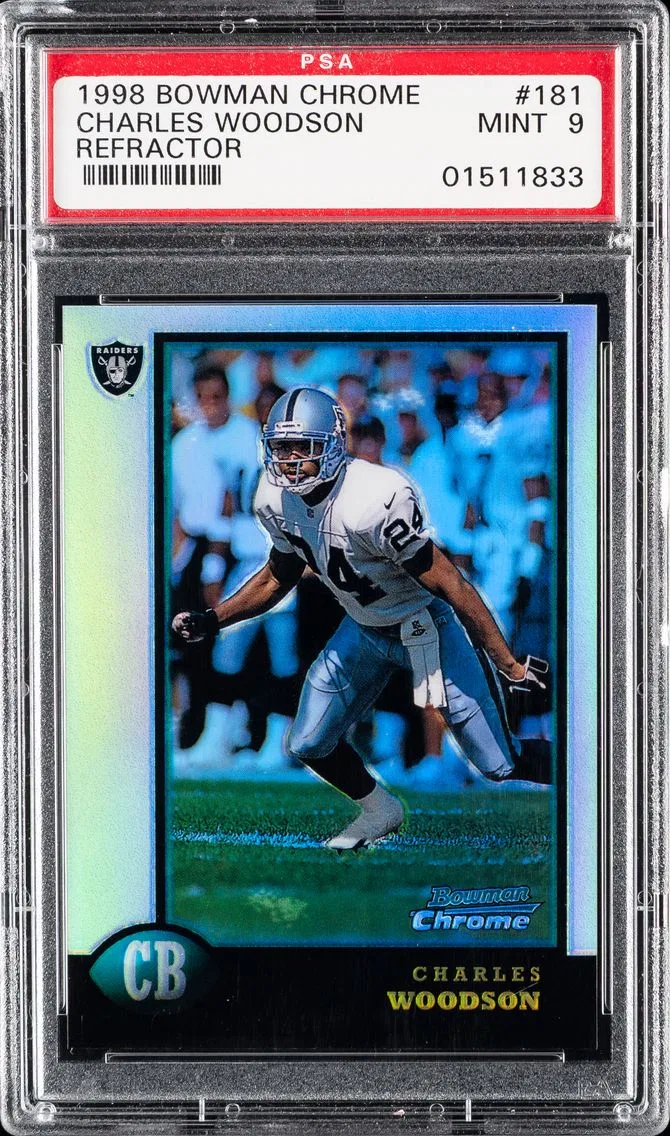 1998 #181 Charles Woodson PSA 9 Bowman Chrome
