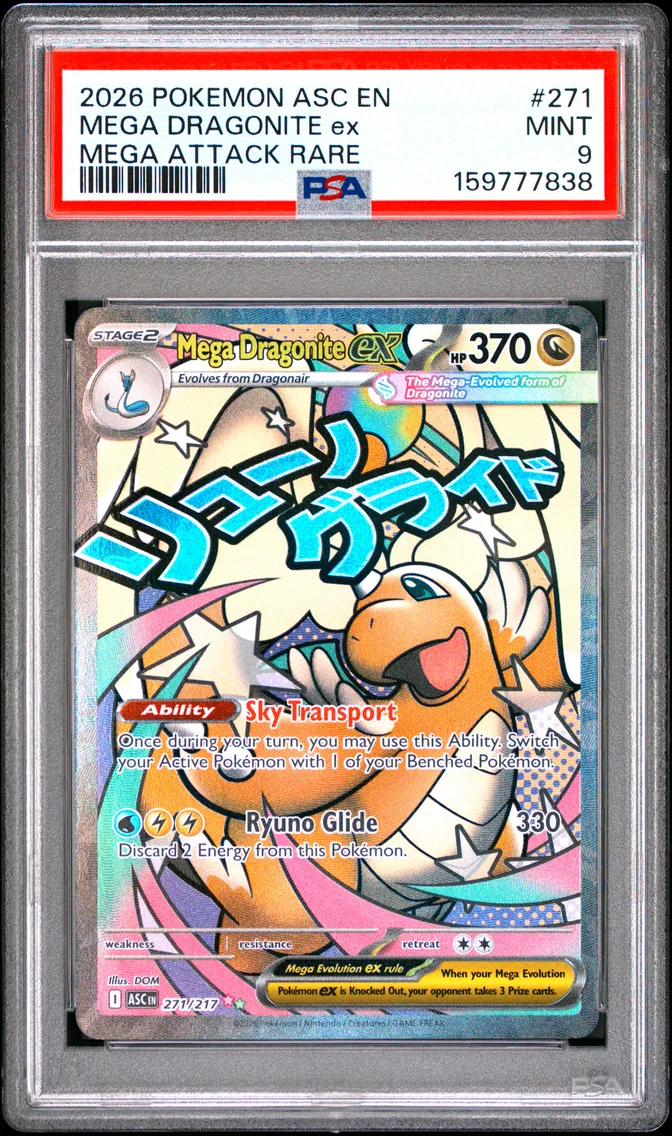 2026 #271 Mega Dragonite EX PSA 9 Asc EN-Ascended Heroes