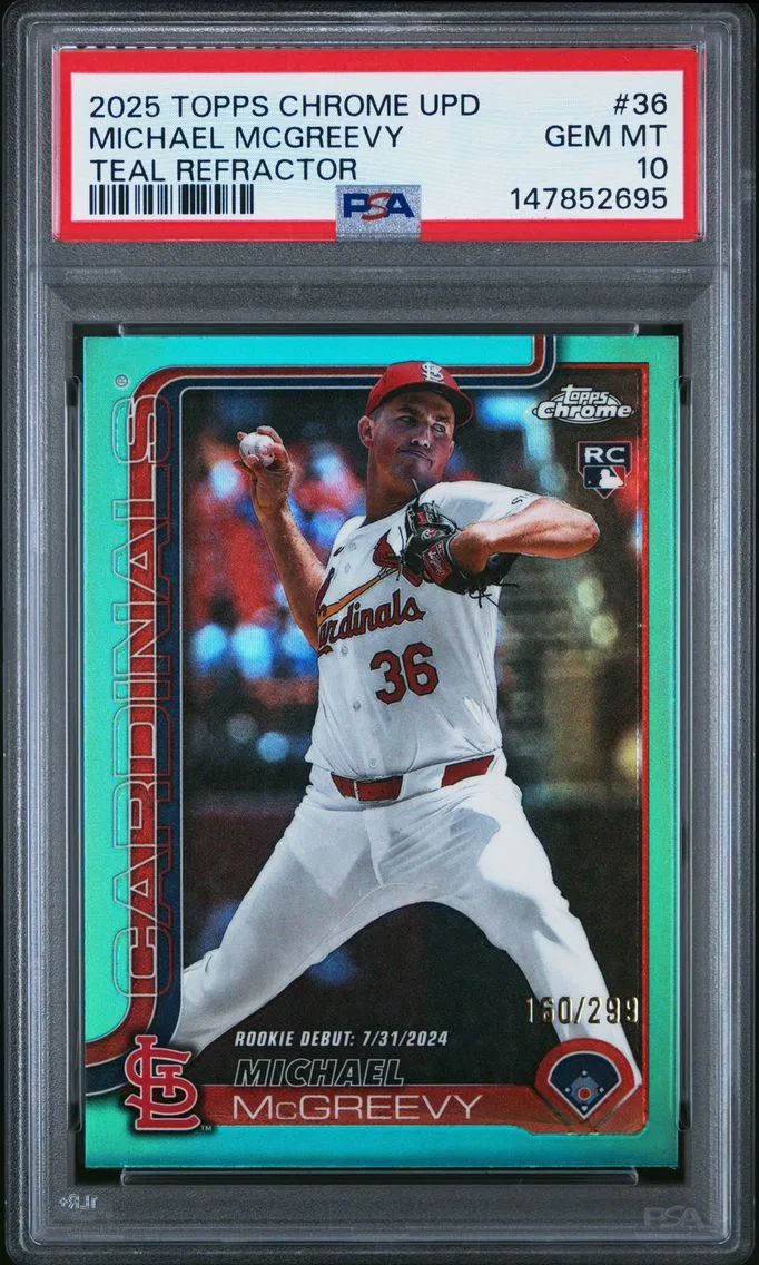 2025 #36 Michael Mcgreevy PSA 10 Topps Chrome Update