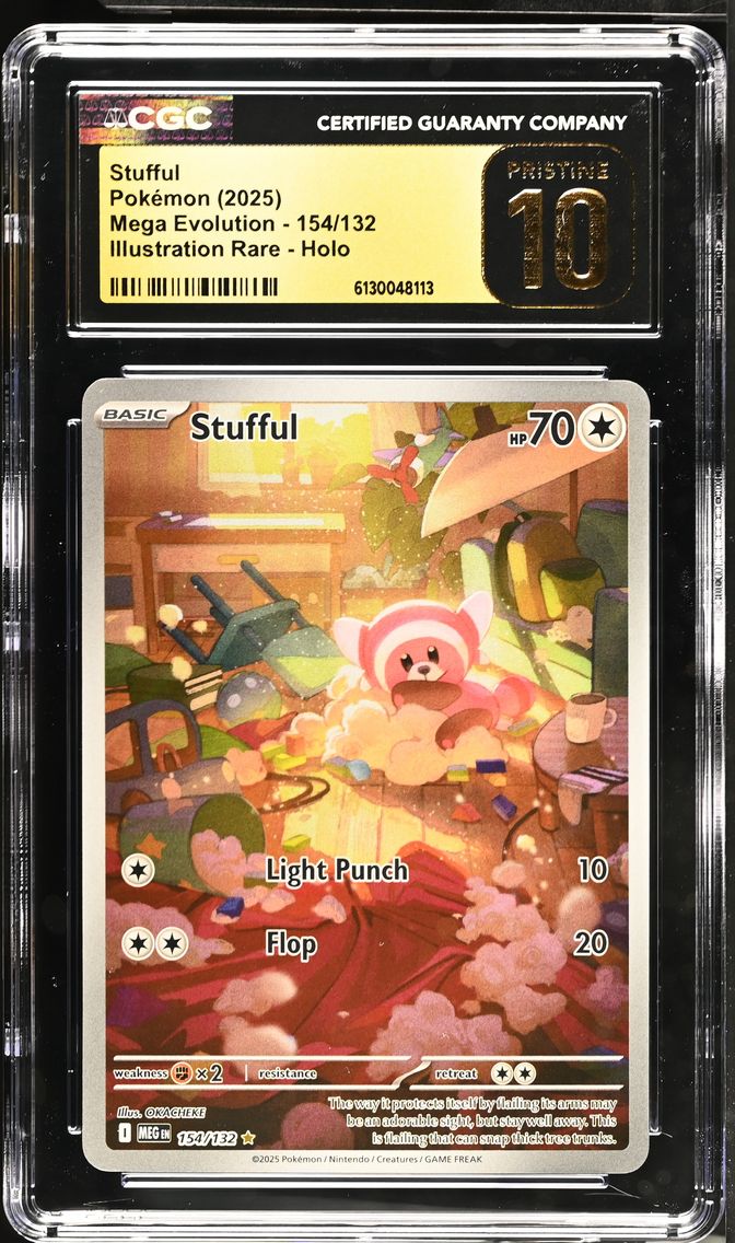 2025 #154 Stufful CGC 10 Pristine Mega Evolution - MEG EN - English