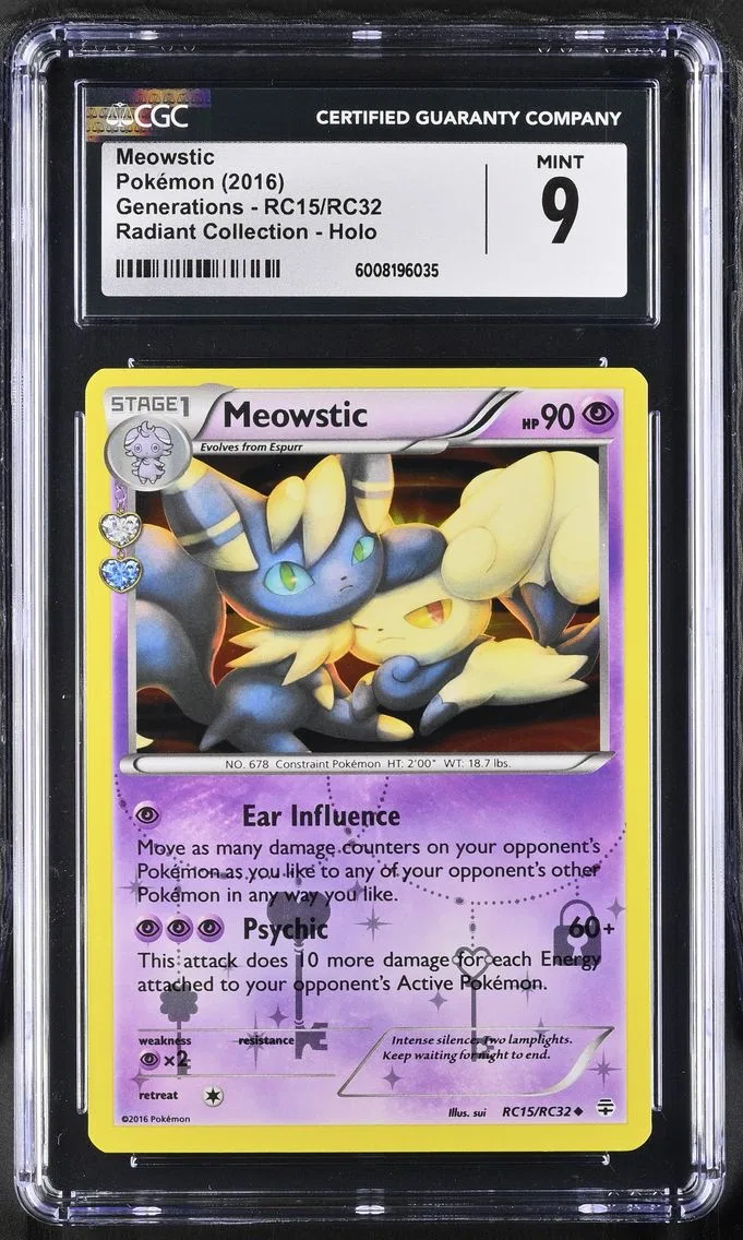 2016 #RC15/RC32 Meowstic CGC 9 Generations - English