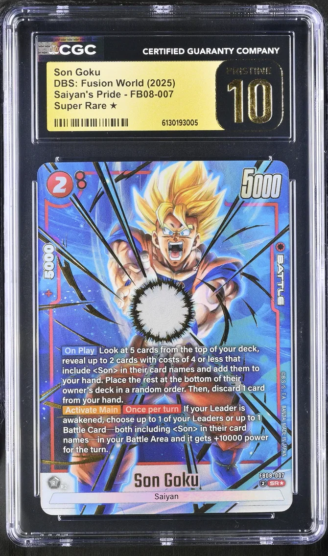 2025 #FB08-007 Son Goku CGC 10 Pristine (FB08) Saiyan's Pride - English
