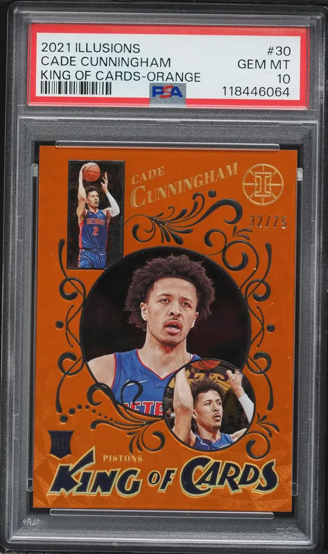 2021 #30 Cade Cunningham PSA 10 Panini Illusions King of Cards Basketball