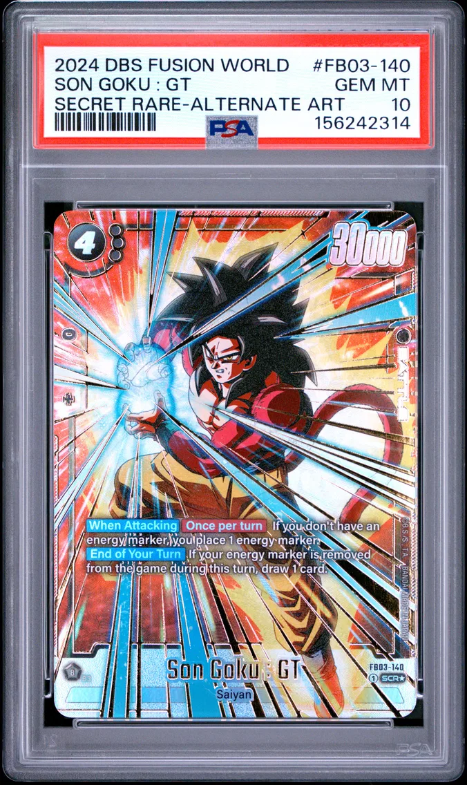 2024 #FB03-140 Son Goku : GT PSA 10 Dragon Ball Super Card Game Fusion World Raging Roar