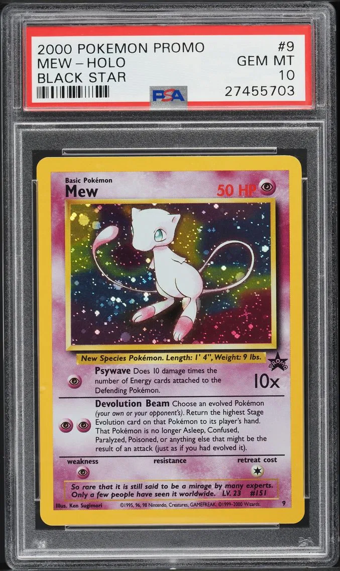 2000 #9 LEAGUE BLACK STAR PROMO HOLO MEW PSA 10 POKEMON