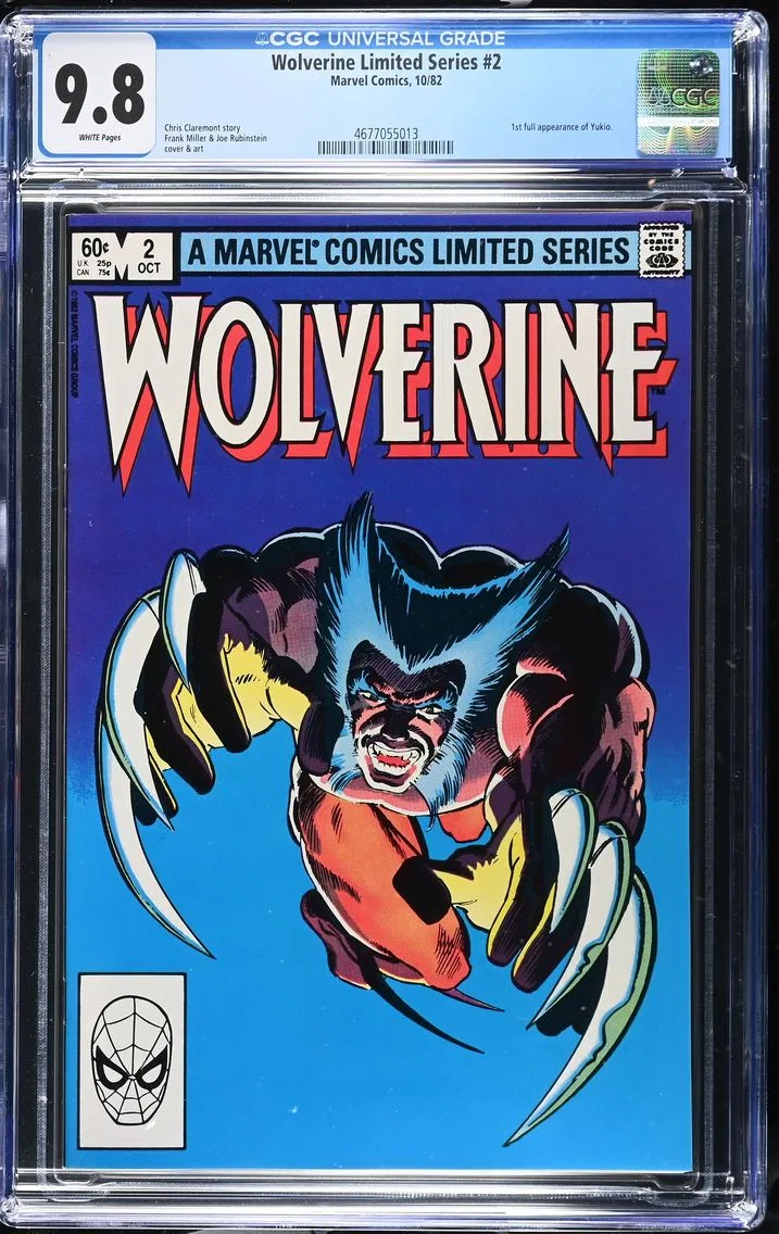 1982 Wolverine Limited Series #2 CGC 9.8 Marvel Comics