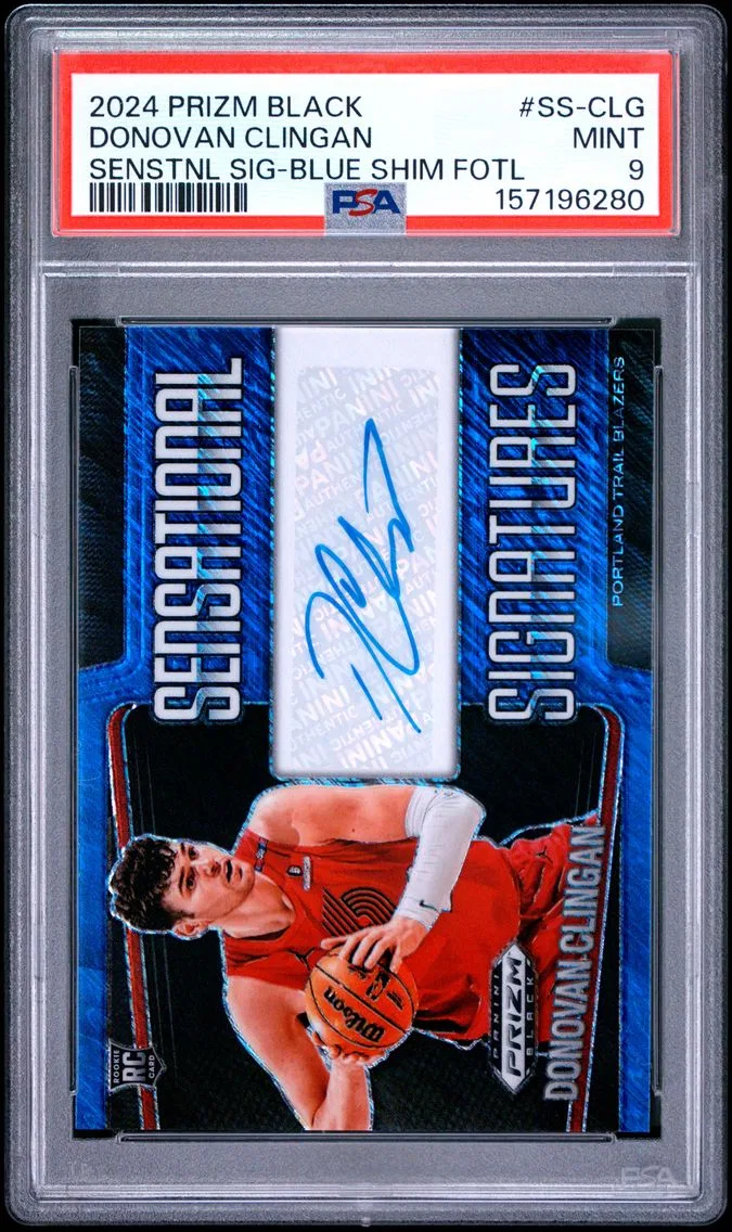 2024 #SS-CLG Donovan Clingan PSA 9 Panini Prizm Black Sensational Signatures