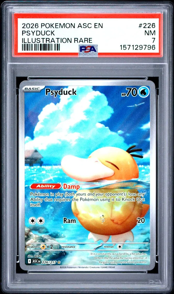 2026 #226 Psyduck PSA 7 Asc EN-Ascended Heroes