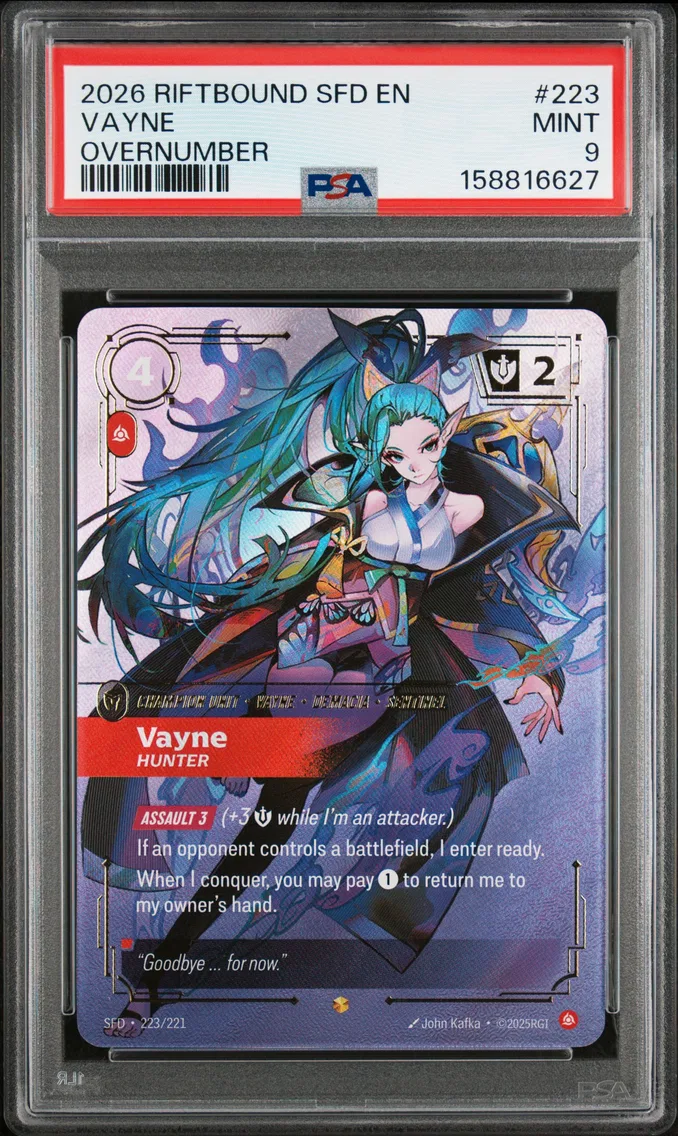 2026 #223 Vayne - Hunter PSA 9 Riftbound: League of Legends Sfd-Spiritforged
