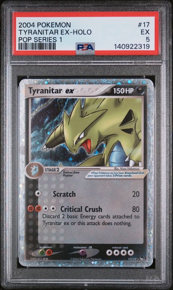 2004 #17 Tyranitar EX-Holo PSA 5 Pop Series 1