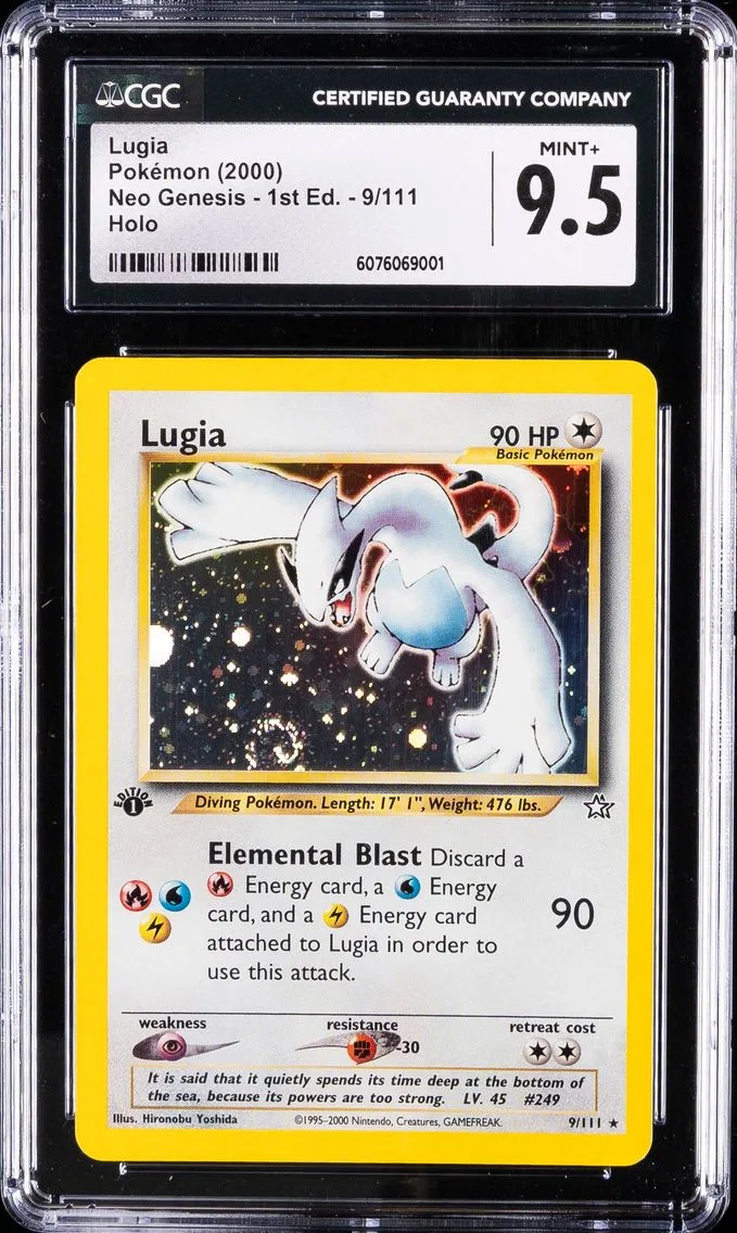 2000 #9 Lugia-Holo CGC 9.5 Neo Genesis 1st Edition Pokemon