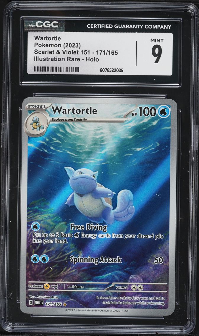 2023 #171 Wartortle CGC 9 Mew EN-151 Pokemon