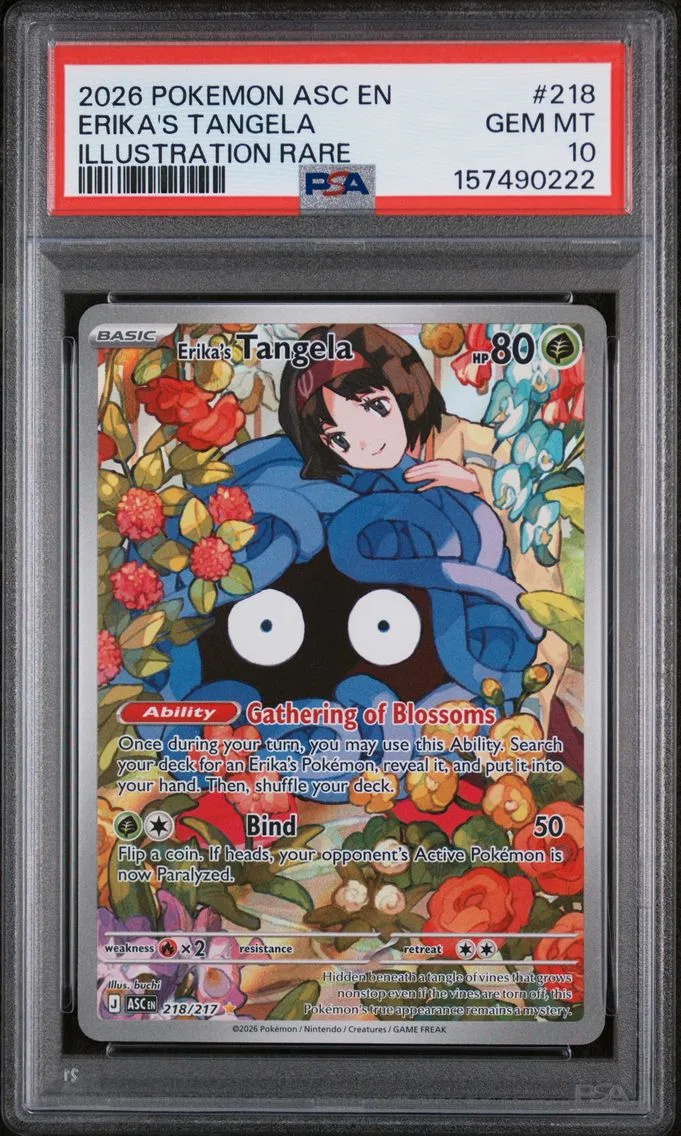 2026 #218 Erika's Tangela PSA 10 Asc EN-Ascended Heroes