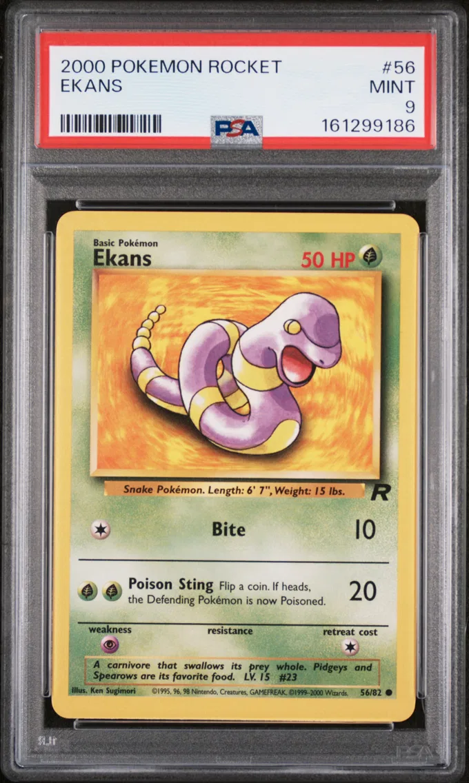 2000 #56 Ekans PSA 9 Rocket