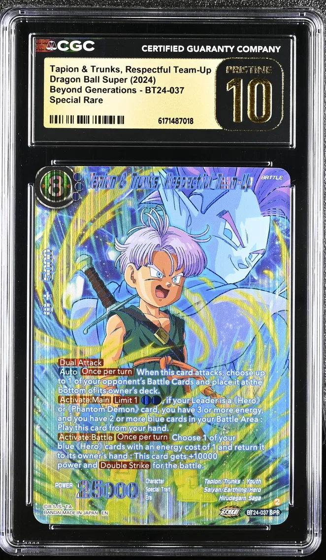 2024 #BT24-037 Tapion & Trunks, Respectful Team-Up CGC 10 Pristine Beyond Generations (BT24) - English