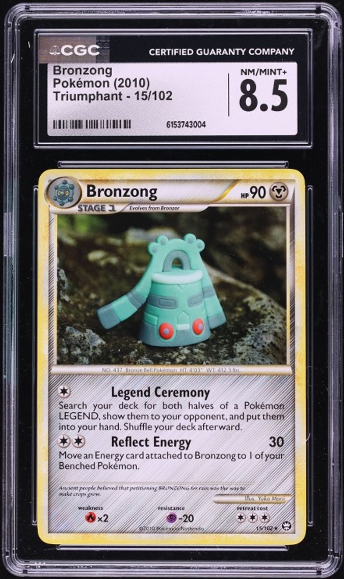 2010 Pokemon HeartGold & SoulSilver Triumphant Bronzong #15 CGC 8.5 NM-MT+