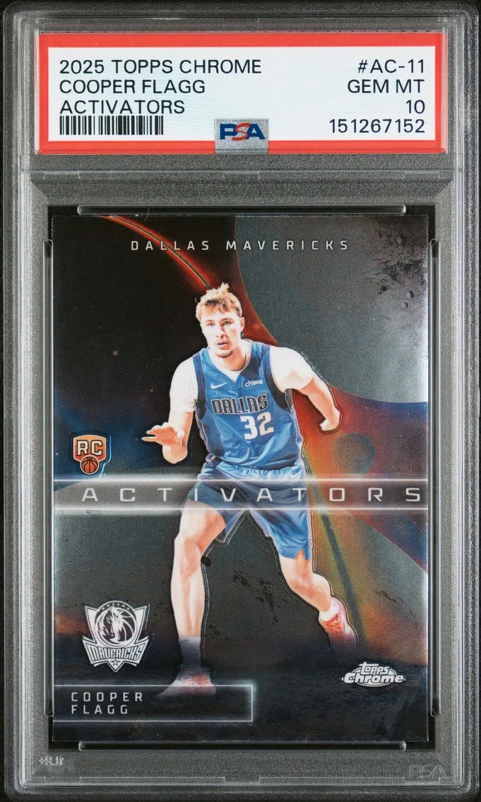 2025 #AC-11 Cooper Flagg PSA 10 Topps Chrome Activators