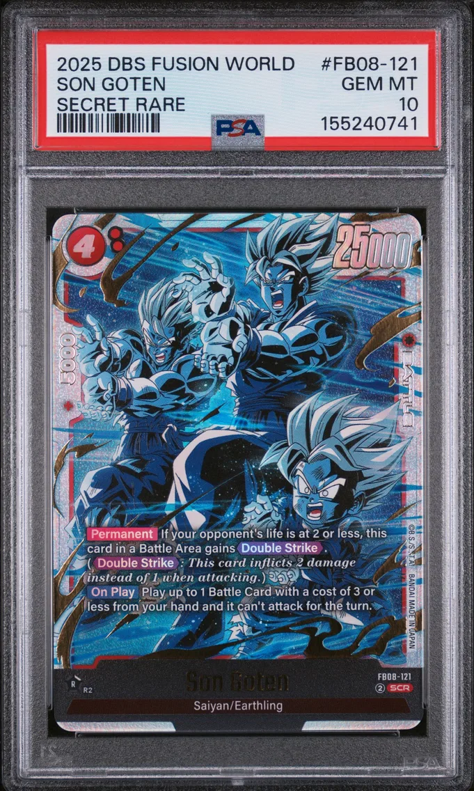 2025 #FB08-121 Son Goten PSA 10 Dragon Ball Super Card Game Fusion World Saiyan's Pride