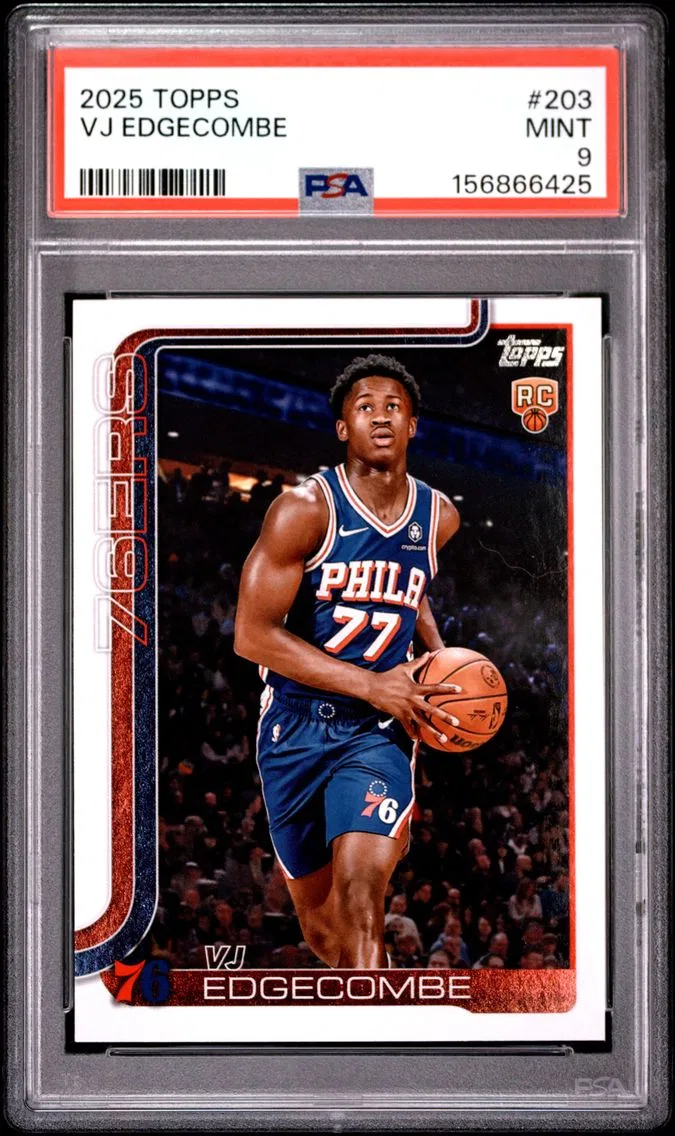 2025 #203 VJ Edgecombe PSA 9 Topps