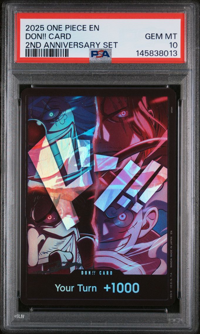 2025 #NA Don!! Card PSA 10 One Piece English Version 2nd Anniversary Set