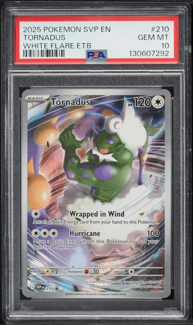 2025 #210 Tornadus PSA 10 Svp EN-SV Black Star Promo Pokemon