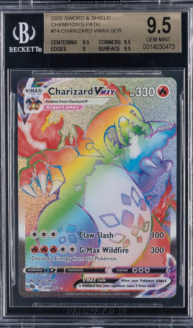 2020 #74 Charizard VMax BGS 9.5 Pokémon Sword & Shield | Champion's Path - SCR