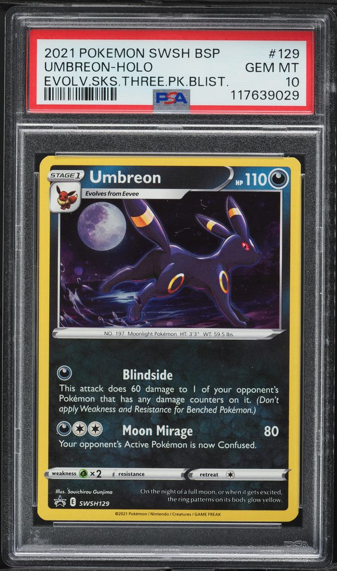2021 #129 Umbreon-Holo PSA 10 Swsh Black Star Promo Pokemon