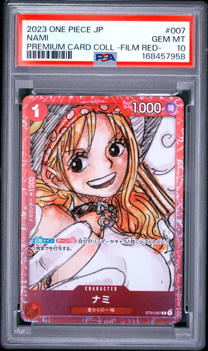 2023 #007 Nami PSA 10 One Piece Japanese Premium Card Collection -One Piece Film Red-