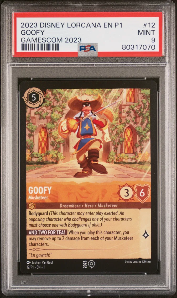 2023 #12 Goofy - Musketeer PSA 9 Disney Lorcana EN P1-Promo