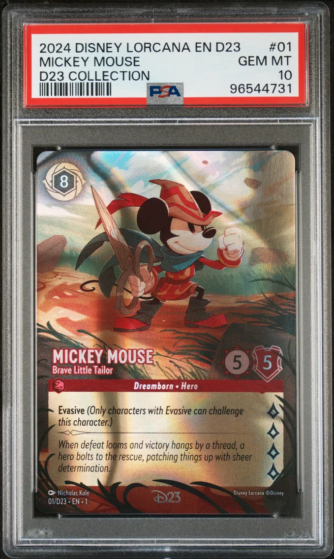 2024 #01 Mickey Mouse - Brave Little Tailor PSA 10 Disney Lorcana EN D23-D23 Expo Promo