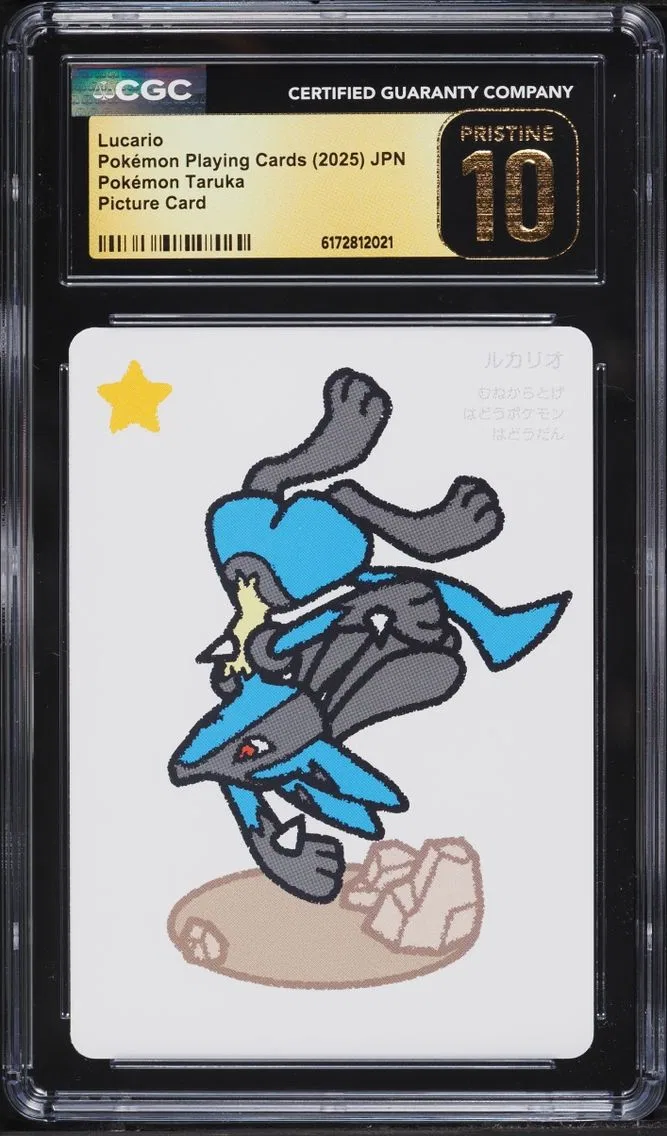 2025 Pokemon Japanese Playing Cards Taruka Picture Lucario CGC 10 PRISTINE